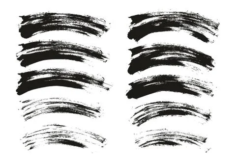 Flat Paint Brush Thin Curved Background High Detail Abstract Vector Background Illustrazione stock