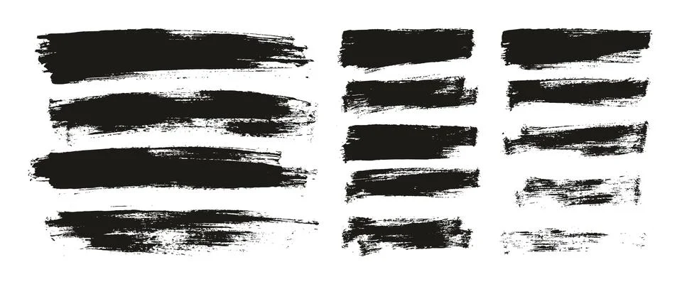 Flat Paint Brush Thin Curved &amp; Long &amp; Short Background High Detail Abstract Stock Illustration