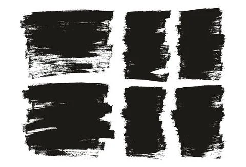 Flat Paint Brush Thin Curved &amp; Long &amp; Short Background High Detail Abstract Stock Illustration