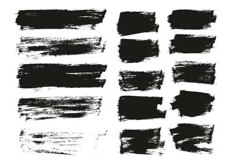 Flat Paint Brush Thin Curved &amp; Long &amp; Short Background High Detail Abstract Illustrazione stock