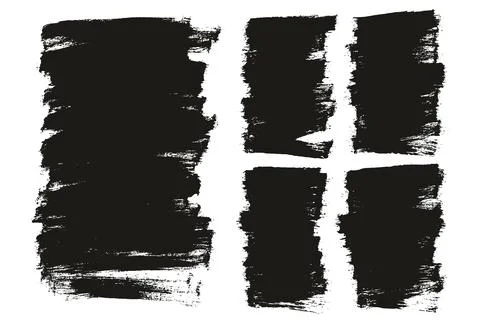 Flat Paint Brush Thin Curved &amp; Long &amp; Short Background High Detail Abstract Stock-Illustration