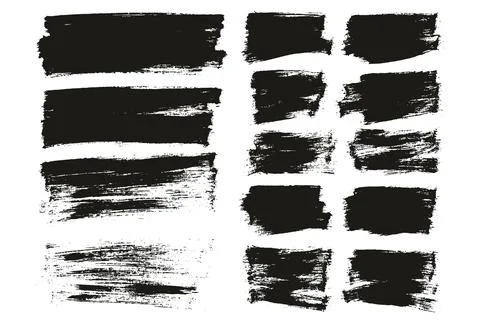 Flat Paint Brush Thin Curved &amp; Long &amp; Short Background High Detail Abstract Illustrazione stock