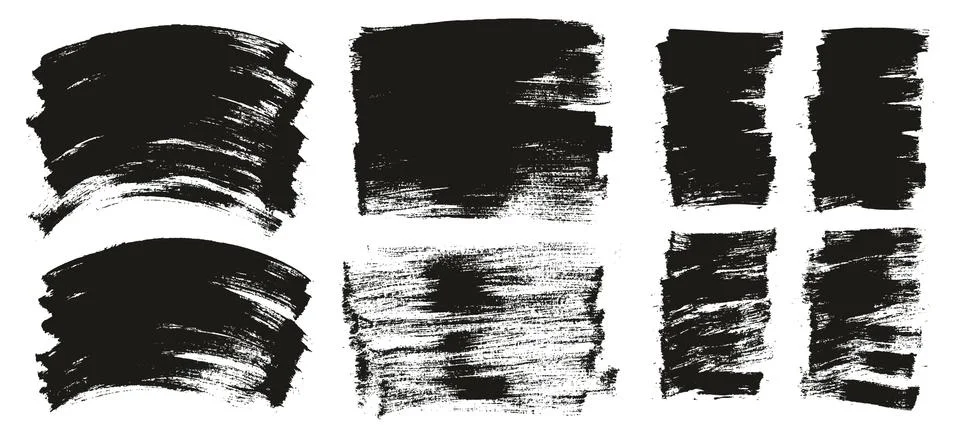 Flat Paint Brush Thin Curved &amp; Long &amp; Short Background High Detail Abstract Stock Illustration