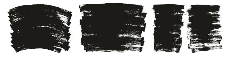 Flat Paint Brush Thin Curved &amp; Long &amp; Short Background High Detail Abstract Stock Illustration