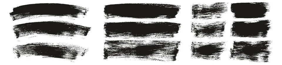 Flat Paint Brush Thin Curved &amp; Long &amp; Short Background High Detail Abstract Illustrazione stock