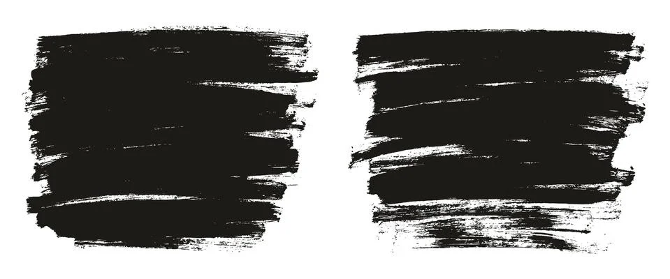 Flat Paint Brush Thin Full Background High Detail Abstract Vector Background Set Stock Illustration