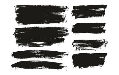 Flat Paint Brush Thin Full Background High Detail Abstract Vector Illustrazione stock