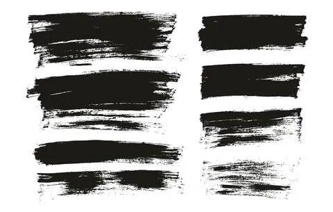 Flat Paint Brush Thin Full Background High Detail Abstract Vector Stock Illustration