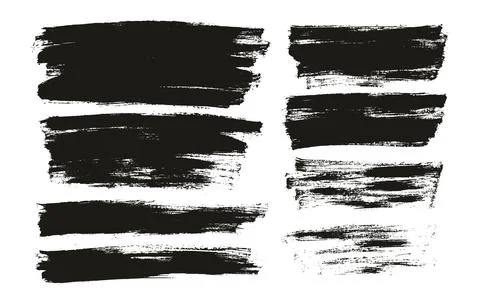 Flat Paint Brush Thin Full Background High Detail Abstract Vector Stock Illustration