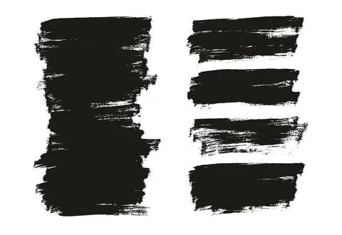 Flat Paint Brush Thin Full Background High Detail Abstract Vector Stock Illustration