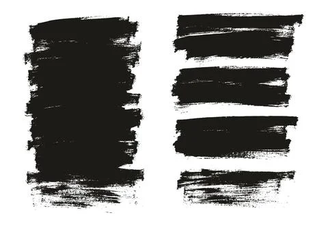 Flat Paint Brush Thin Full Background High Detail Abstract Vector Stock Illustration