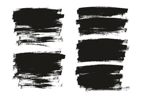 Flat Paint Brush Thin Full Background High Detail Abstract Vector Stock Illustration