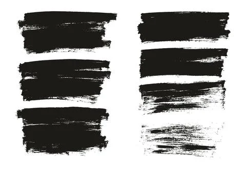 Flat Paint Brush Thin Full Background High Detail Abstract Vector Stock Illustration