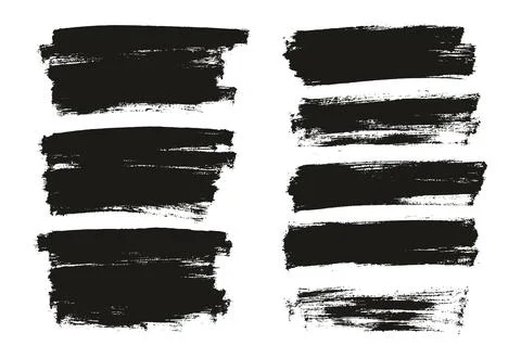 Flat Paint Brush Thin Full Background High Detail Abstract Vector Stock Illustration