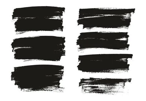 Flat Paint Brush Thin Full Background High Detail Abstract Vector Stock Illustration