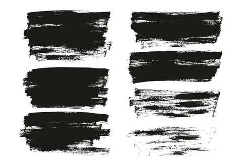 Flat Paint Brush Thin Full Background High Detail Abstract Vector Stock Illustration