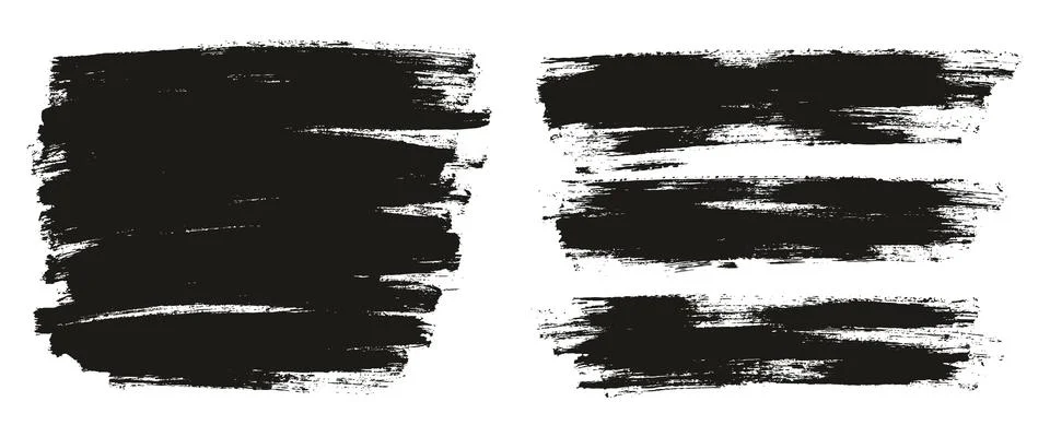 Flat Paint Brush Thin Full Background High Detail Abstract Vector Stock Illustration