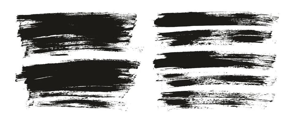 Flat Paint Brush Thin Full Background High Detail Abstract Vector Illustrazione stock