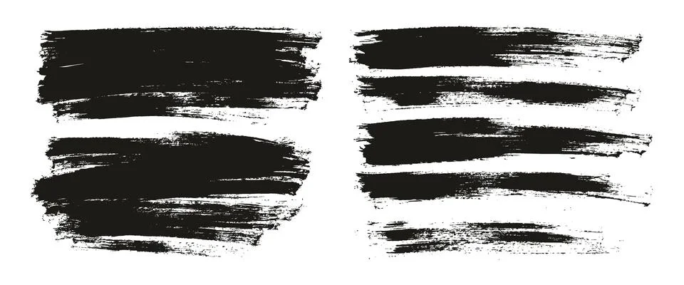 Flat Paint Brush Thin Full Background High Detail Abstract Vector Illustrazione stock