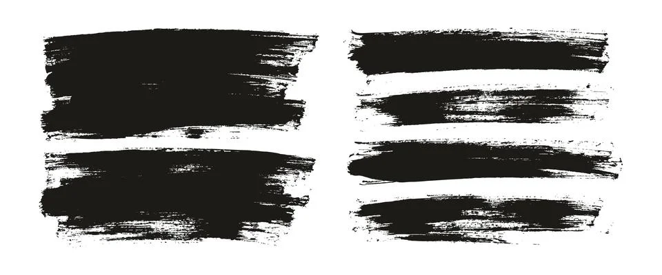 Flat Paint Brush Thin Full Background High Detail Abstract Vector Stock Illustration