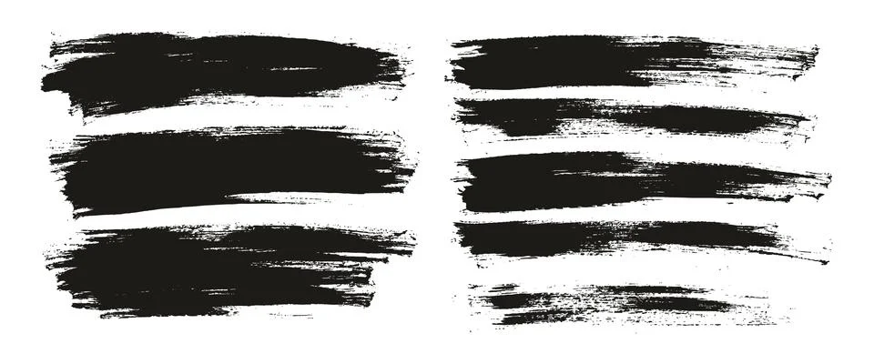 Flat Paint Brush Thin Full Background High Detail Abstract Vector Stock Illustration