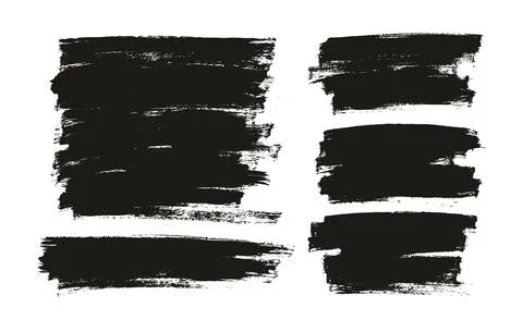 Flat Paint Brush Thin Full Background High Detail Abstract Vector Stock Illustration