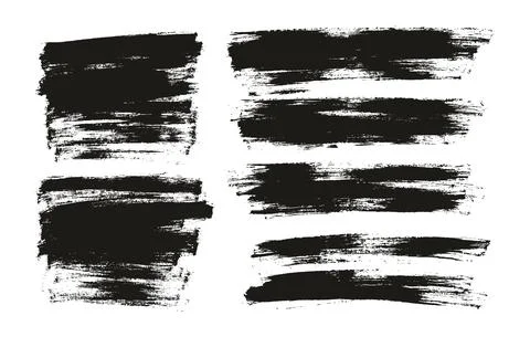 Flat Paint Brush Thin Full Background High Detail Abstract Vector Stock Illustration