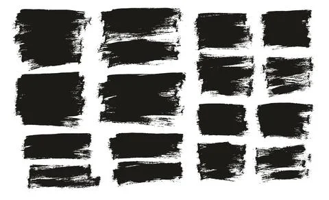 Flat Paint Brush Thin Half Background Mix High Detail Abstract Stock Illustration