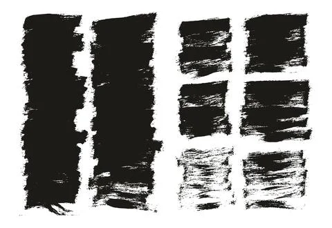 Flat Paint Brush Thin Half Background Mix High Detail Abstract Stock Illustration