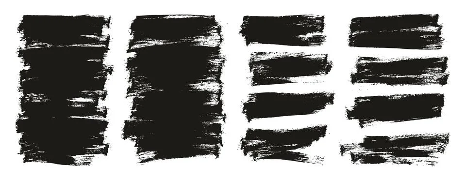 Flat Paint Brush Thin Half Background Mix High Detail Abstract Stock Illustration