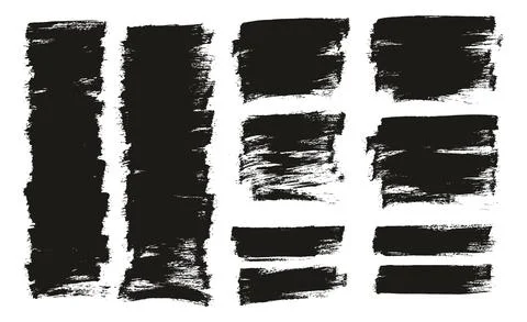 Flat Paint Brush Thin Half Background Mix High Detail Abstract Illustrazione stock