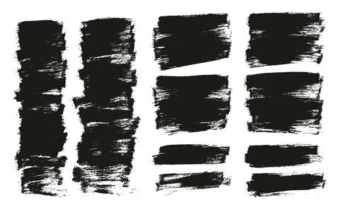 Flat Paint Brush Thin Half Background Mix High Detail Abstract Stock Illustration