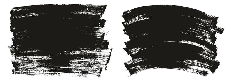 Flat Paint Brush Thin Long &amp; Curved Background Mix High Detail Abstract Stock Illustration