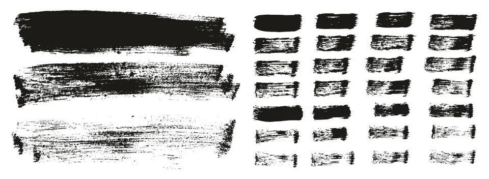 Flat Paint Brush Thin Long Background &amp; Straight Lines Mix High Detail Abstract Illustrazione stock