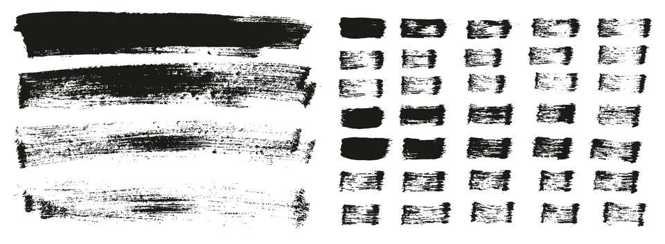 Flat Paint Brush Thin Long Background &amp; Straight Lines Mix High Detail Abstract Stockillustratie