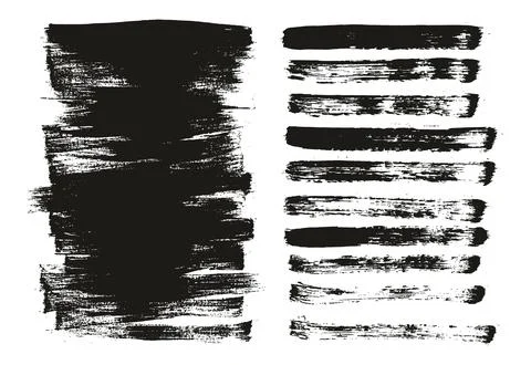 Flat Paint Brush Thin Long Background &amp; Straight Lines Mix High Detail Abstract Stockillustratie