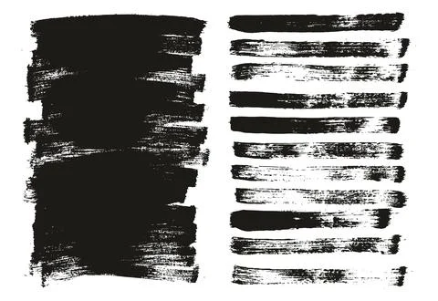 Flat Paint Brush Thin Long Background &amp; Straight Lines Mix High Detail Abstract Stock Illustration