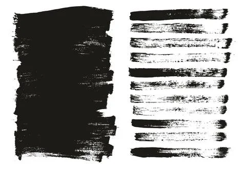 Flat Paint Brush Thin Long Background &amp; Straight Lines Mix High Detail Abstract Illustrazione stock