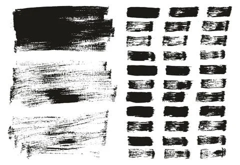 Flat Paint Brush Thin Long Background &amp; Straight Lines Mix High Detail Abstract Stock Illustration