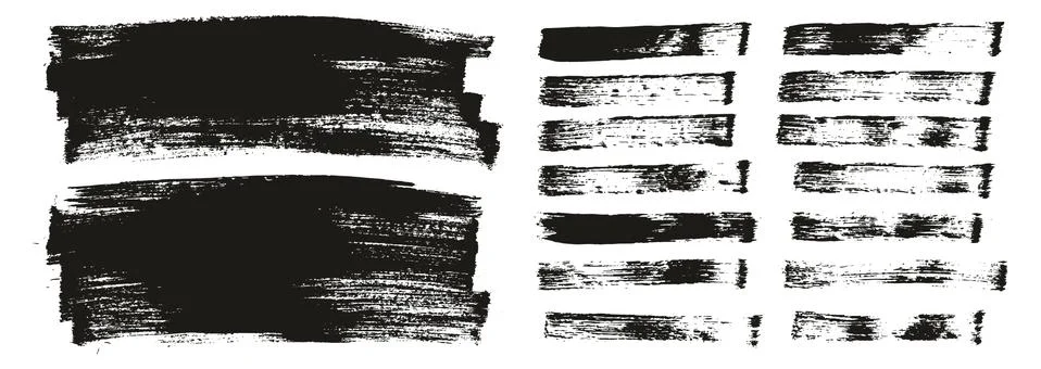 Flat Paint Brush Thin Long Background &amp; Straight Lines Mix High Detail Abstract Illustrazione stock