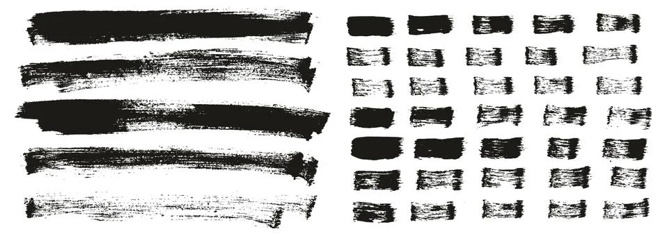 Flat Paint Brush Thin Long Background &amp; Straight Lines Mix High Detail Abstract Stock Illustration
