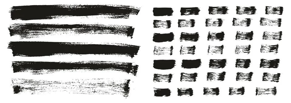 Flat Paint Brush Thin Long Background &amp; Straight Lines Mix High Detail Abstract Illustrazione stock