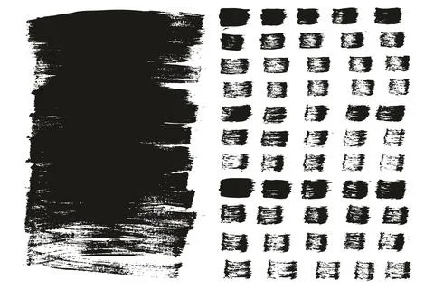Flat Paint Brush Thin Long Background &amp; Straight Lines Mix High Detail Abstract Stockillustratie