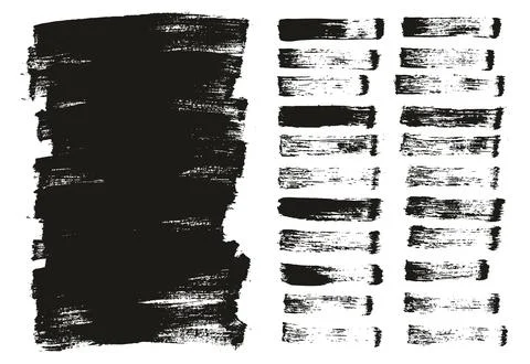 Flat Paint Brush Thin Long Background &amp; Straight Lines Mix High Detail Abstract Illustrazione stock