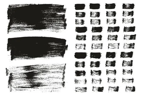 Flat Paint Brush Thin Long Background &amp; Straight Lines Mix High Detail Abstract Stock Illustration