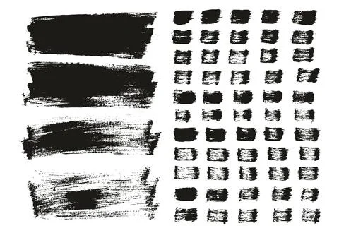 Flat Paint Brush Thin Long Background &amp; Straight Lines Mix High Detail Abstract Stock Illustration