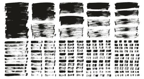 Flat Paint Brush Thin Long Background &amp; Straight Lines Mix High Detail Abstract Stock Illustration