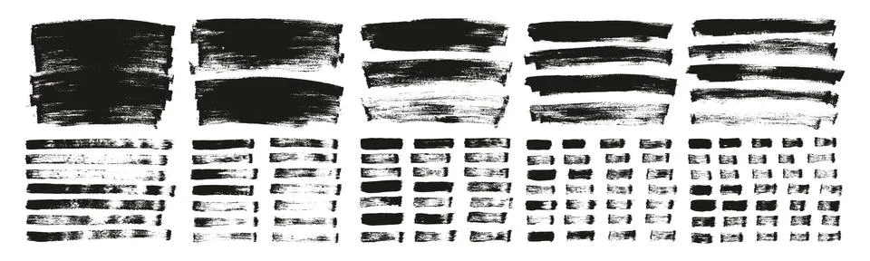 Flat Paint Brush Thin Long Background &amp; Straight Lines Mix High Detail Abstract Stockillustratie