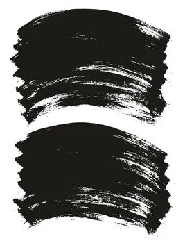 Flat Paint Brush Thin Long Curved Background High Detail Abstract Vector Illustrazione stock