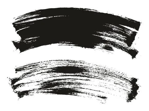 Flat Paint Brush Thin Long Curved Background High Detail Abstract Vector Illustrazione stock